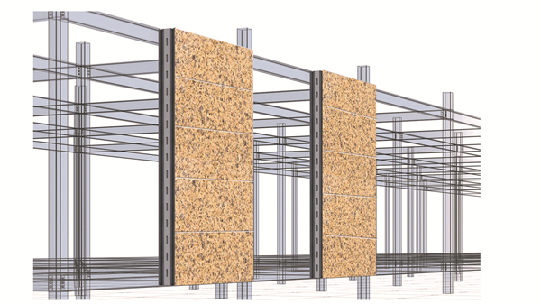 仿花岗岩钢混结构装配式墙板